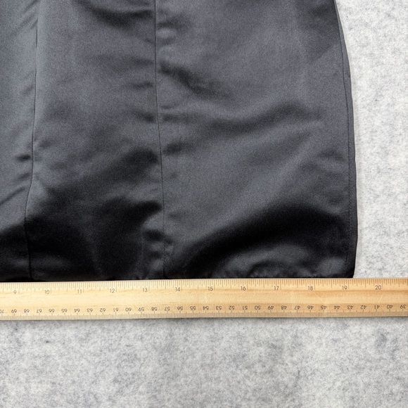 Lulu’s Perfectly Exquisite Black Satin Strapless Bodycon Mini Dress Size Medium - Picture 9 of 15
